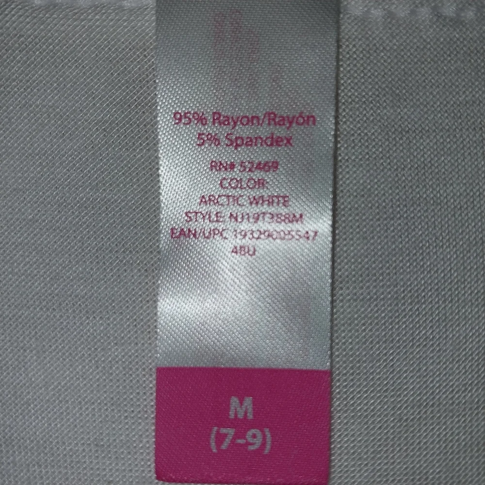 NWT No Boundaries Juniors White Braided V Neck Top Size 7-9 - Picture 10 of 15